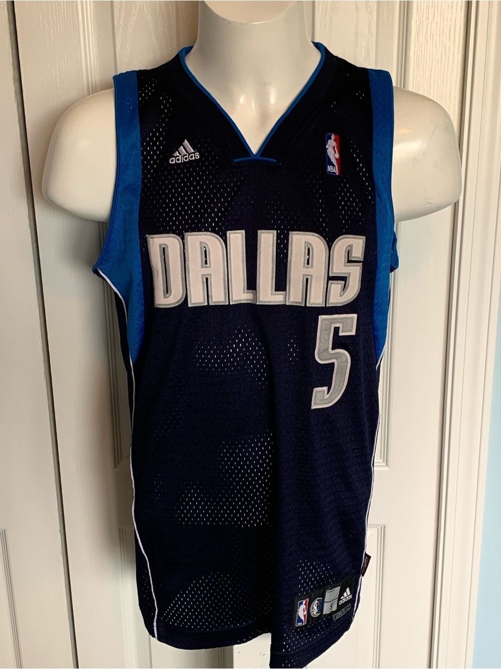 adidas Dallas Mavericks Navy and Royal Blue #5 Basketball Jersey